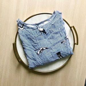 Striped Bird String Blouse